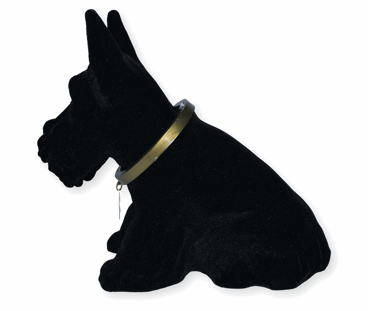 Wackel Figur Hund Scottish Terrier Wackelfigur H 22 cm schwarz groß Dekofigur mit Wackelkopf