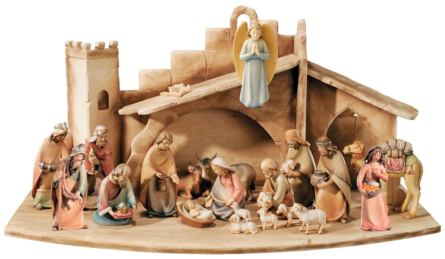 Krippenfigur Leonardo Kollektion Engel Holzfigur Holzstatue Krippe Statue aus Ahornholz