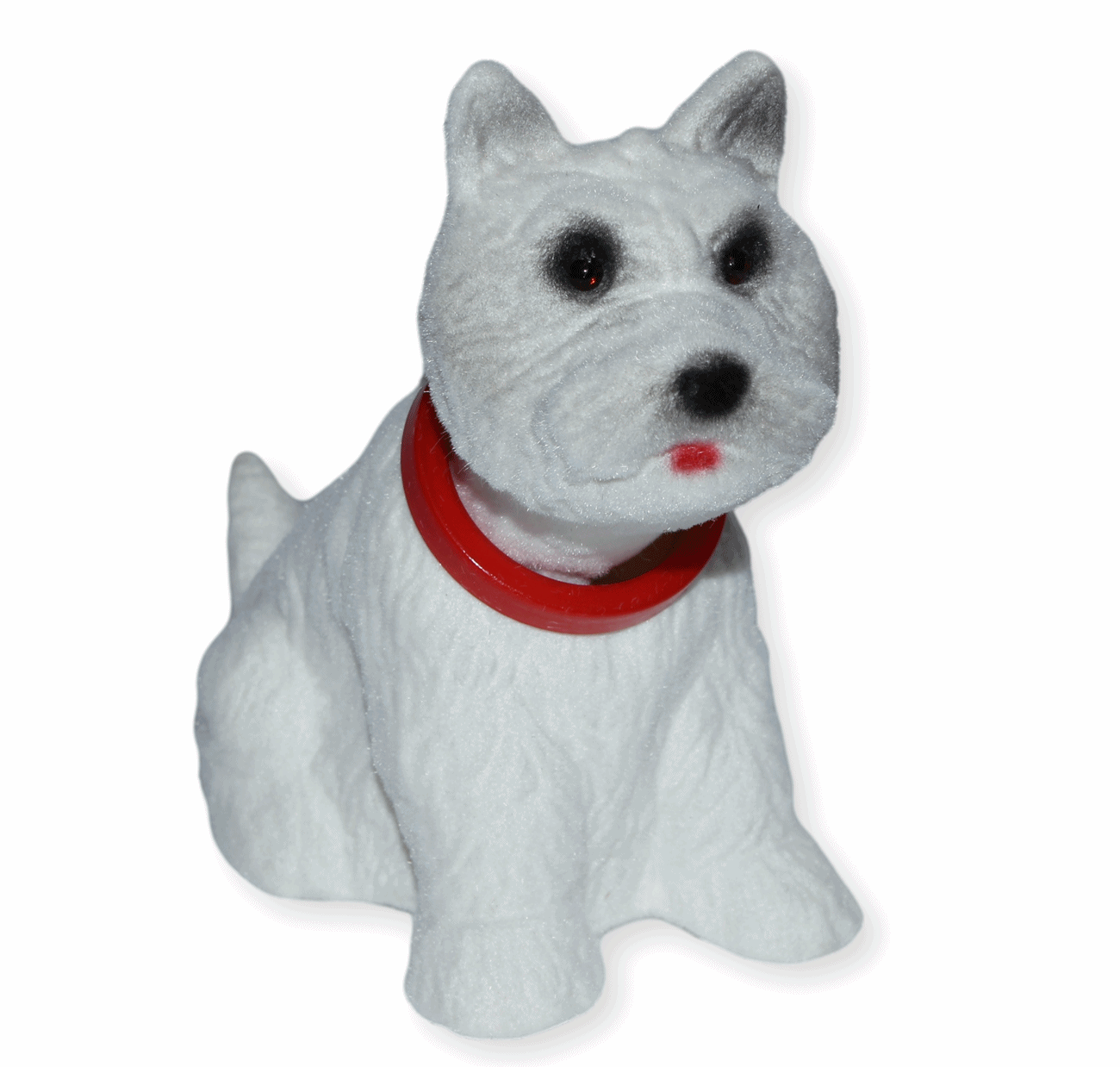 Wackel Figur West Highland White Terrier Wackelfigur H 12,5 cm weiß klein Dekofigur mit Wackelkopf