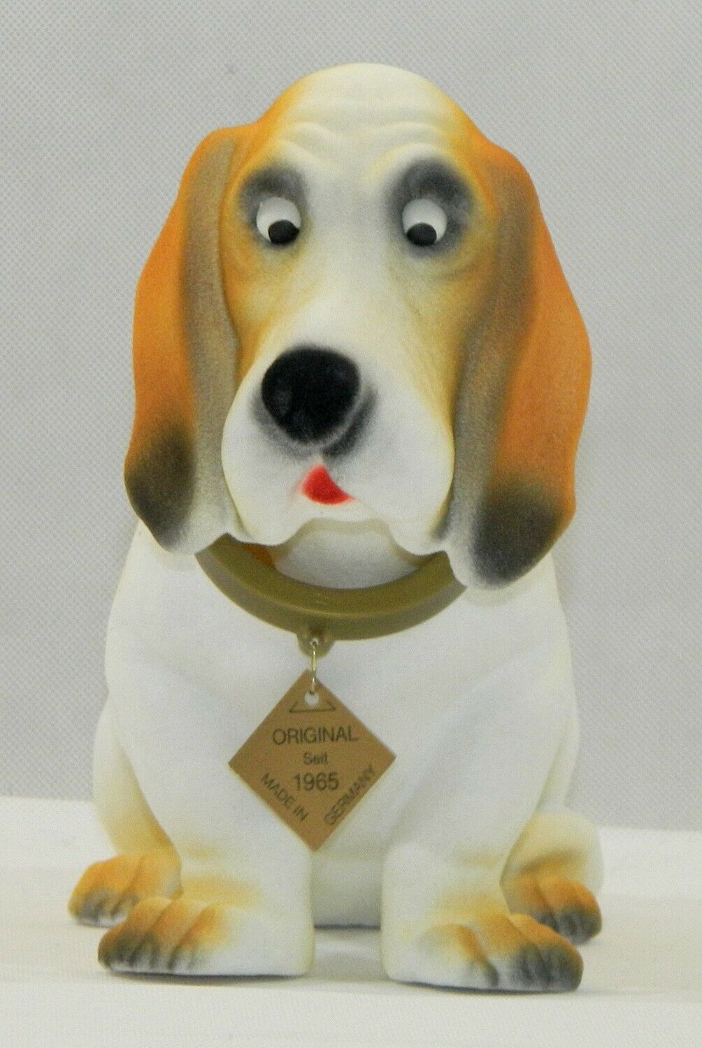Wackel Figur Hund Basset Hound Wackelfigur H 19,5 cm groß Dekofigur mit Wackelkopf