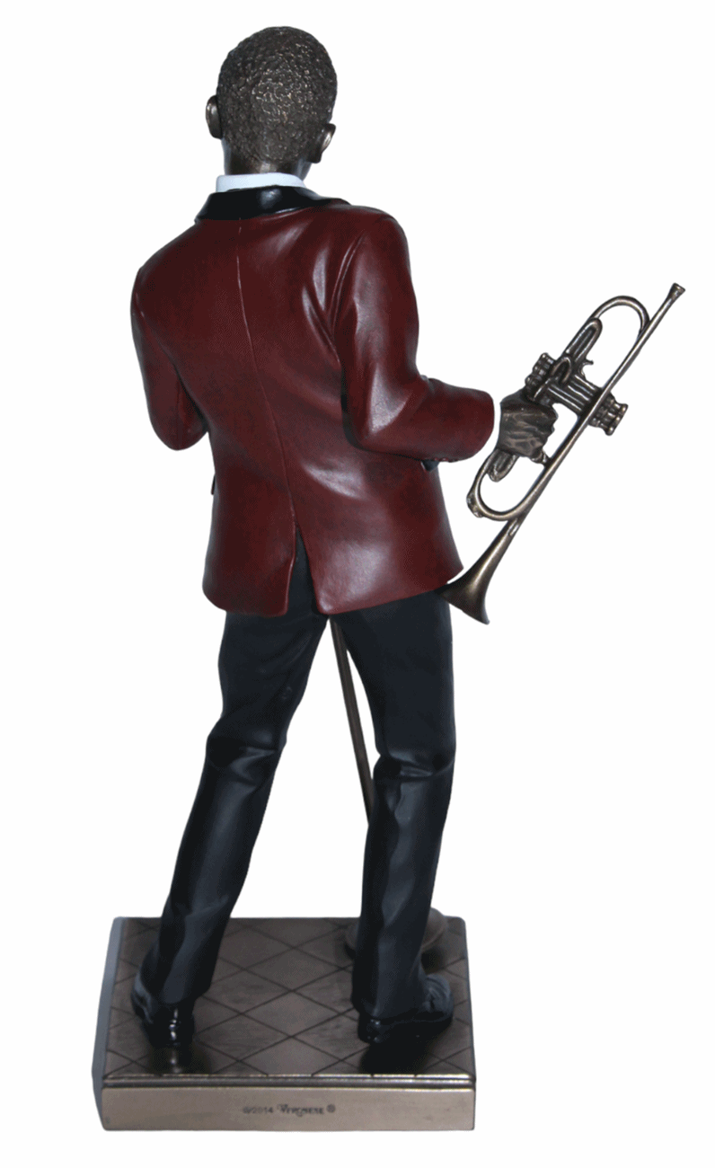 Deko Figur Jazz Musiker Sänger H 29 cm Jazz Band Dekofigur mit Trompete