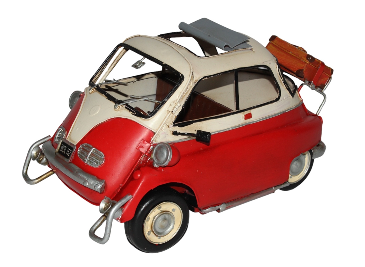 Blechauto Nostalgie Modellauto Oldtimer Automarke BMW Isetta 250 Modell 1957 aus Blech L 24 cm