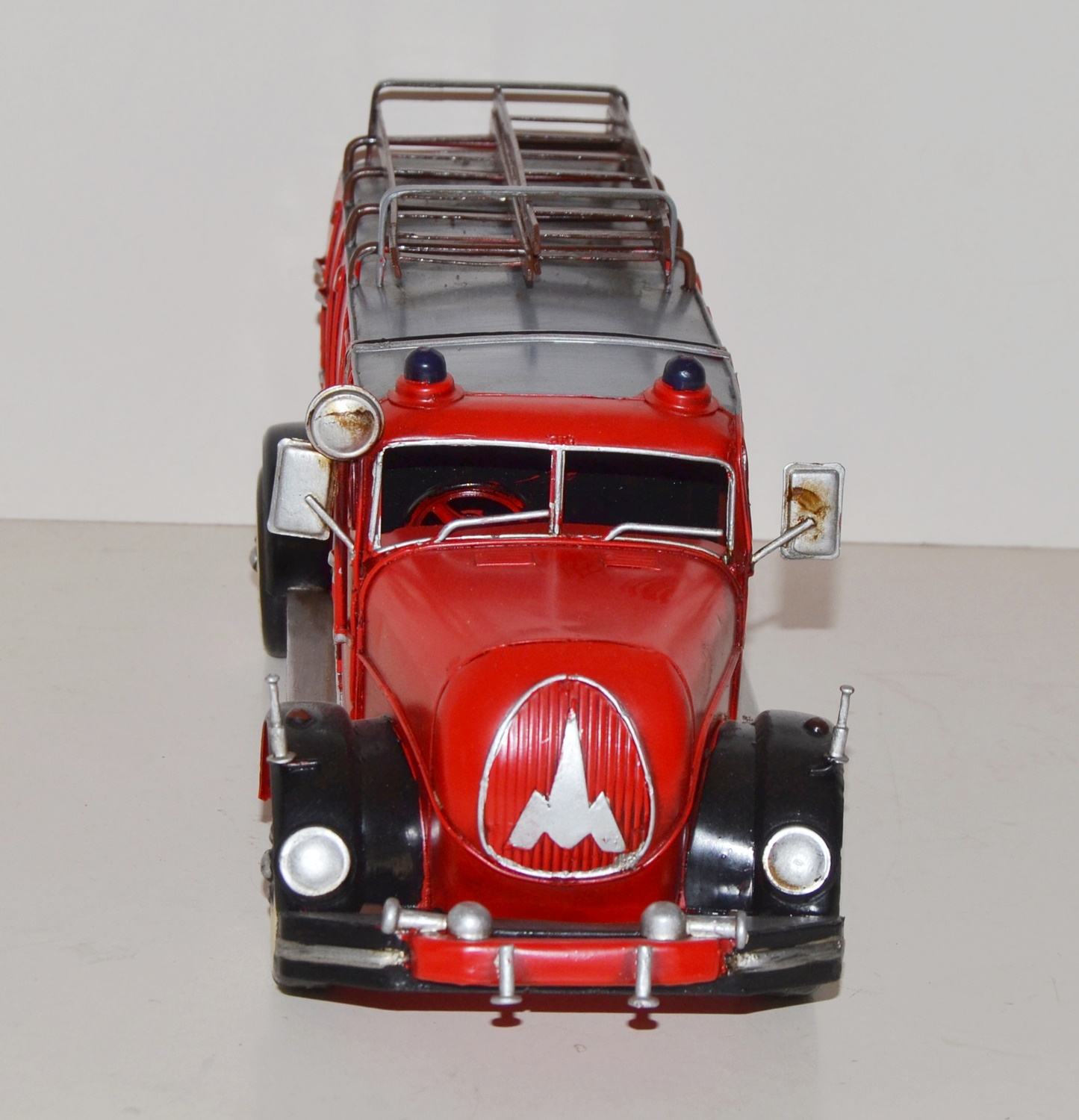 Blechauto Nostalgie Modellauto Oldtimer Feuerwehr Automarke Magirus Deutz LF 15 Modell Blech L 37cm