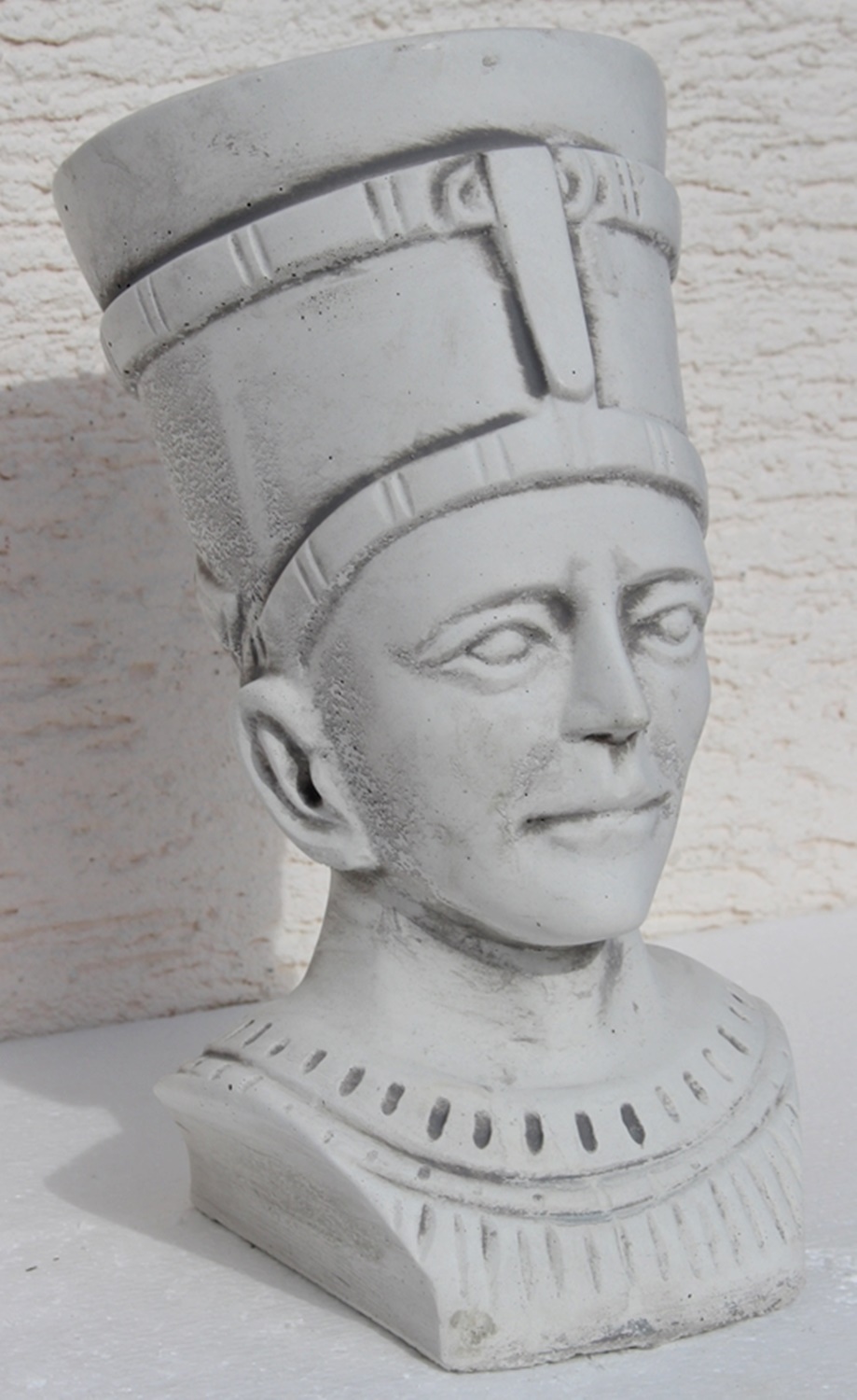 Beton antike Figur Staute ägyptische Pharao Skulptur Büste H 30 cm Dekofigur und Gartenskulptur