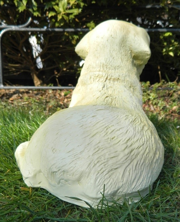 Dekorationsfigur Hund Labrador Retriever Welpe H 21 cm Dekofigur aus Kunstharz