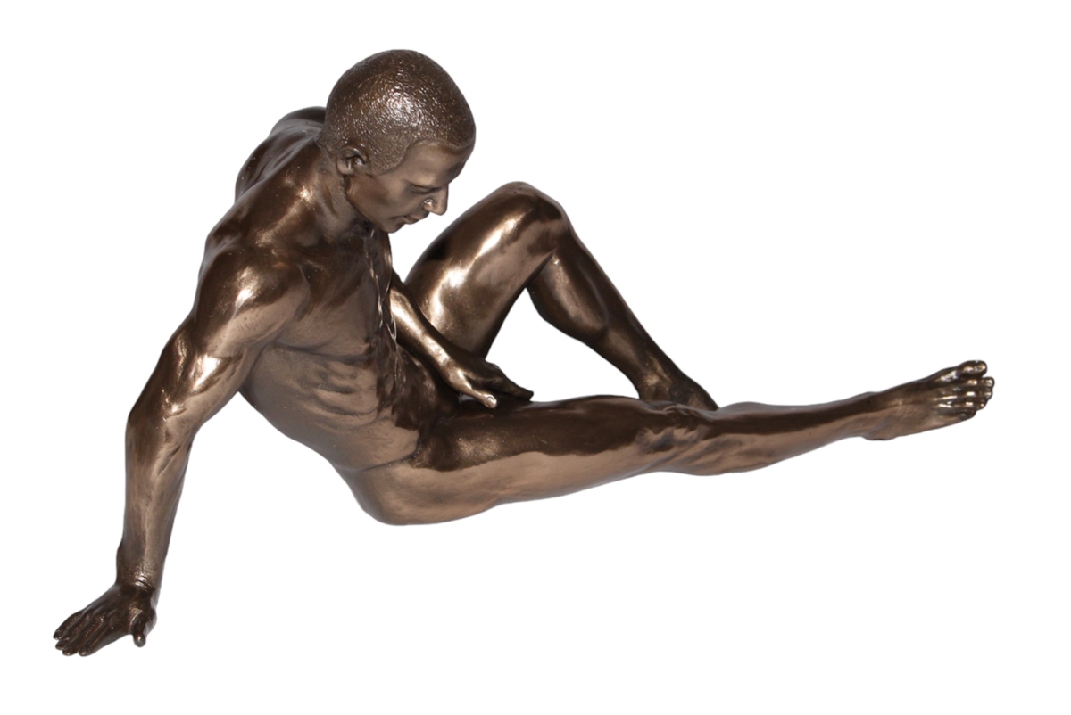 Deko Figur Body Talk Kollektion Nackter Mann liegend L 25 cm Bodybuilder Skulptur