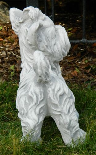 Beton Figur West White Terrier stehend Welpe klein H 26 cm Dekofigur und Gartenfigur