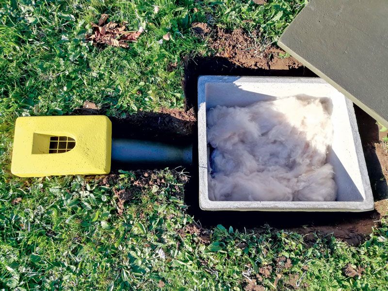 Naturschutzprodukt Hummelnistkasten zum Erdeinbau Länge 41 cm aus Holzbeton Artenschutz Produkt