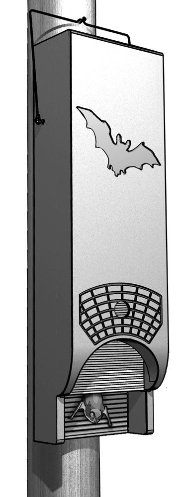 Naturschutzprodukt Fledermaus-Universalhöhle 1FFH Sommerquartier H 87,5cm räubersicher durch Einflug