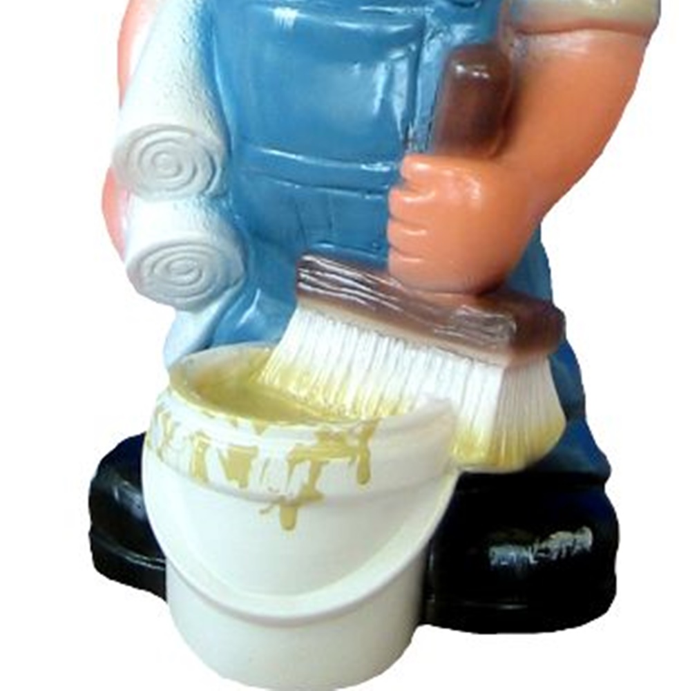 Gartenzwerg Malermeister Figur Zwerg stehend H 35 cm Deko Zwerg Maler Gartenfigur Kunststoff