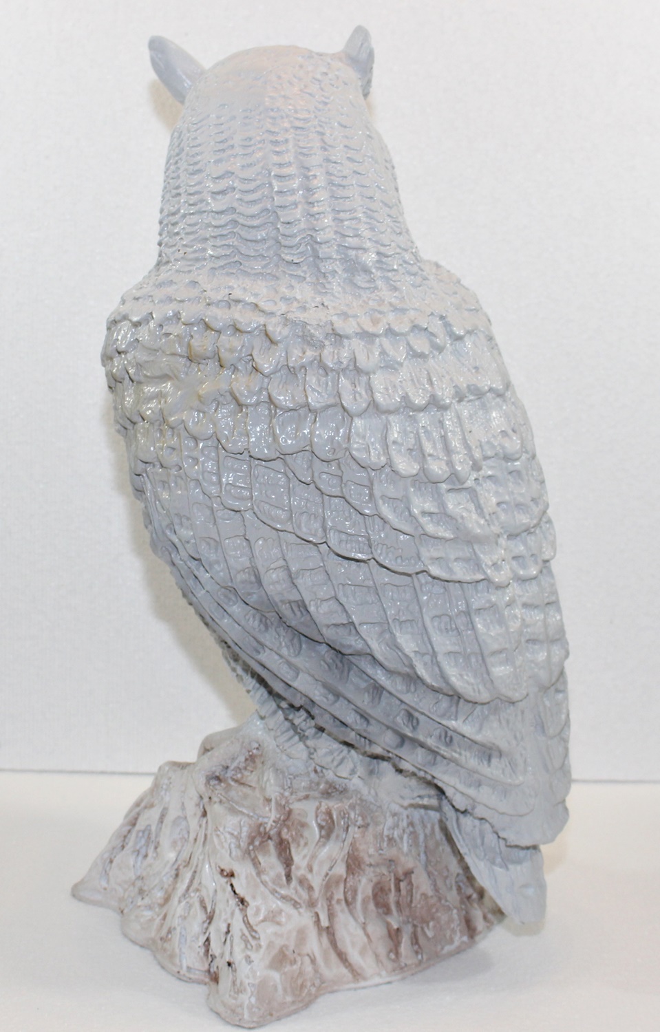 Dekorationsfigur Vogelfigur Eule sitzend H 48 cm Gartendeko Gartenfigur aus Kunstharz