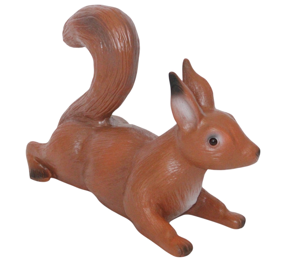 Deko Garten Figur Eichhörnchen Höhe 21 cm aus Kunststoff Gartenfigur Dekofigur Tierfigur