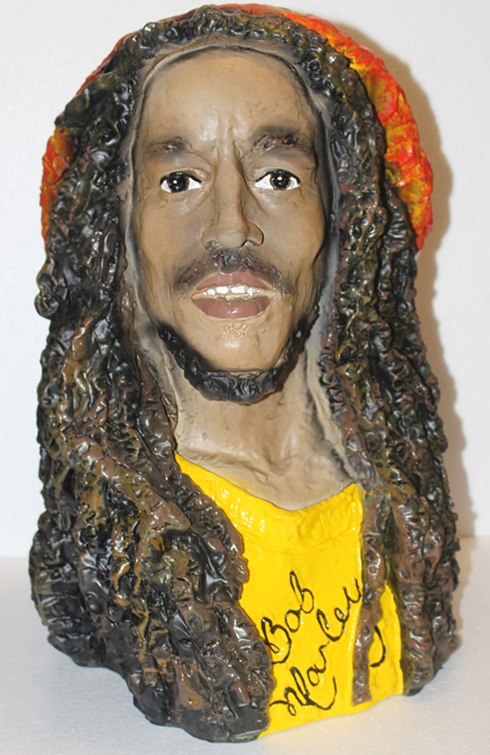 Dekorationsfigur Büste Reggae Sänger Bob Marley H 47 cm Musiker Figur aus Kunstharz