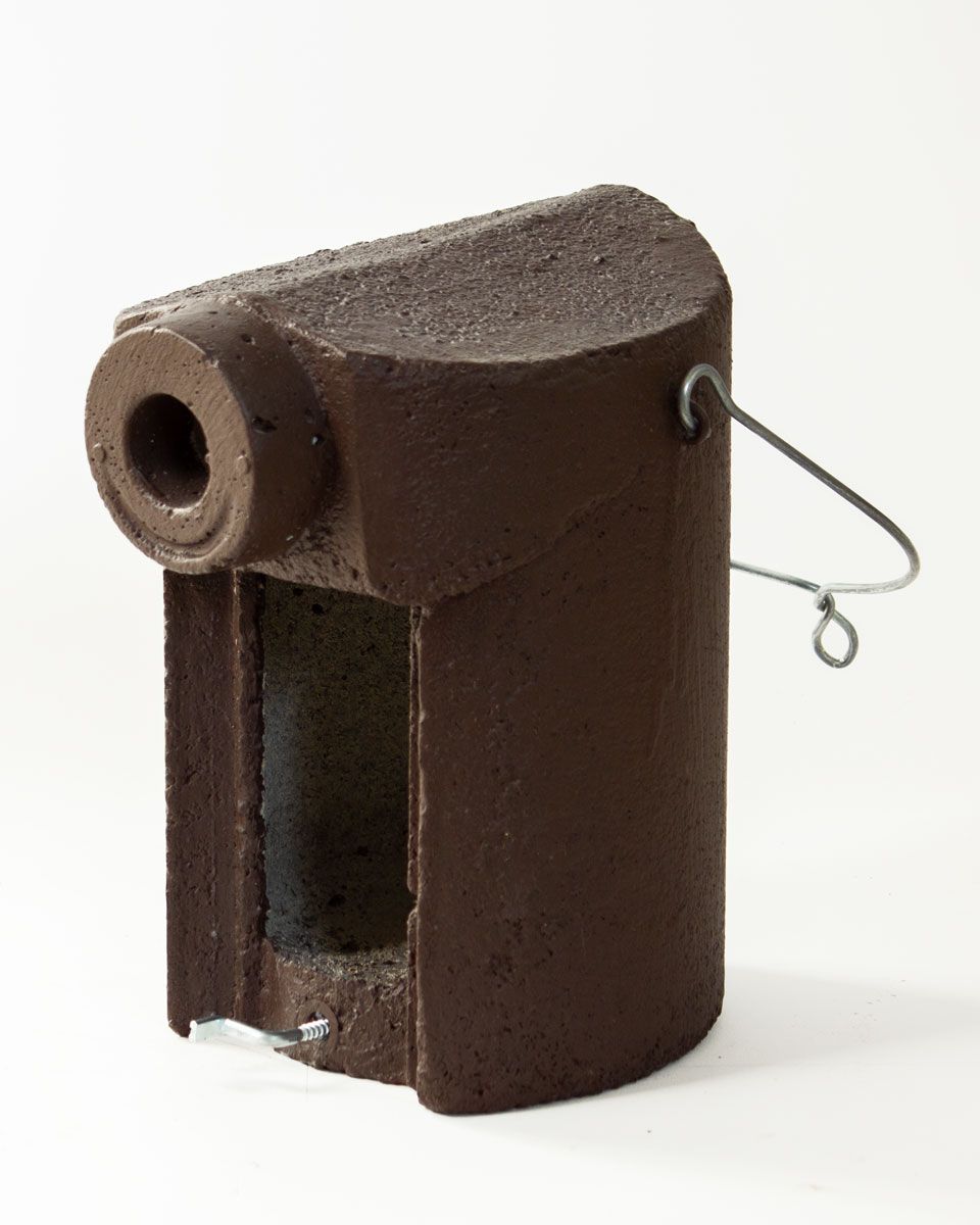 Naturschutzprodukt Nisthöhle Satz 2 Stück Typ 3SV Flugloch 34 mm mit Marderschutz in braun