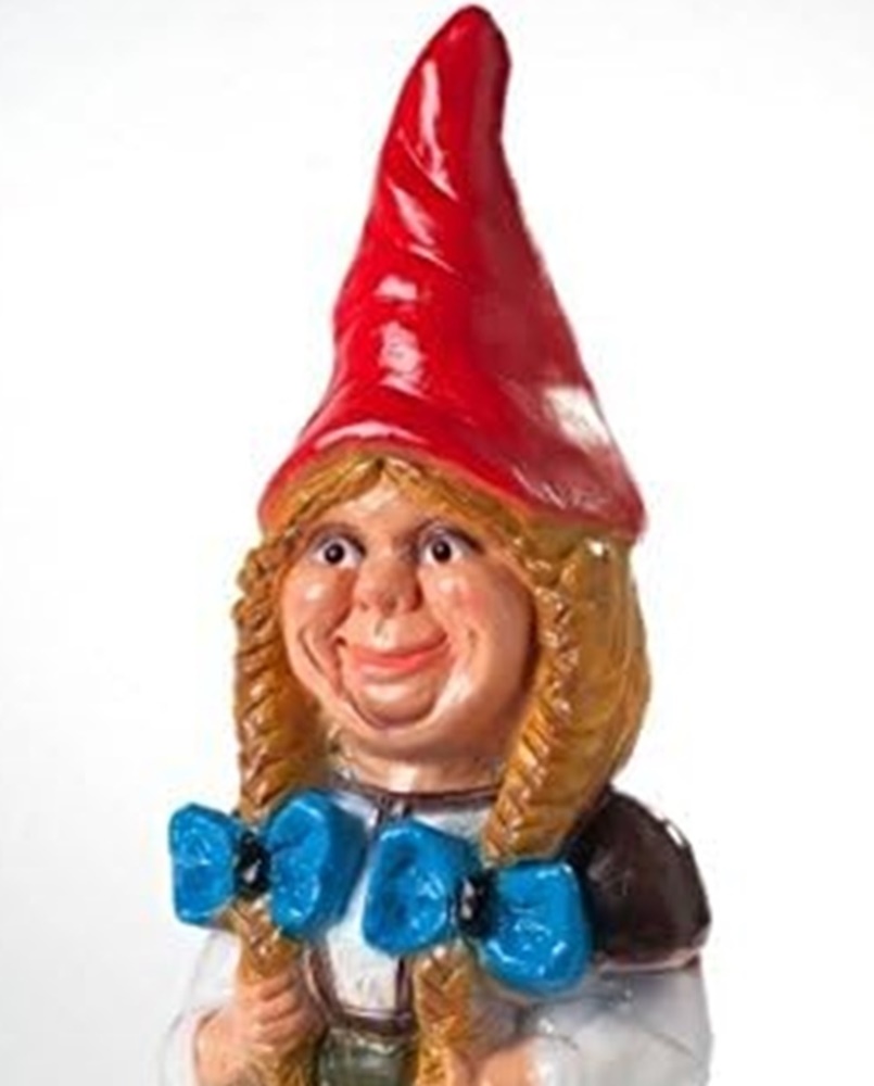 Gartenzwerg Zwergenfrau H 75 cm großer Deko Zwerg Gartenfigur Dekofigur Zwergin aus Kunststoff