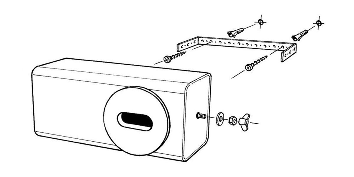 Naturschutzprodukt Mauerseglernistkasten Typ Nr. 17 1-fach am Gebäude aus Leichtbeton