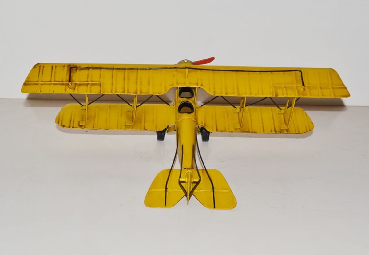 Blechflugzeug Nostalgie Modellflugzeug Oldtimer Marke Havilland Flugzeug Doppeldecker L 40 cm