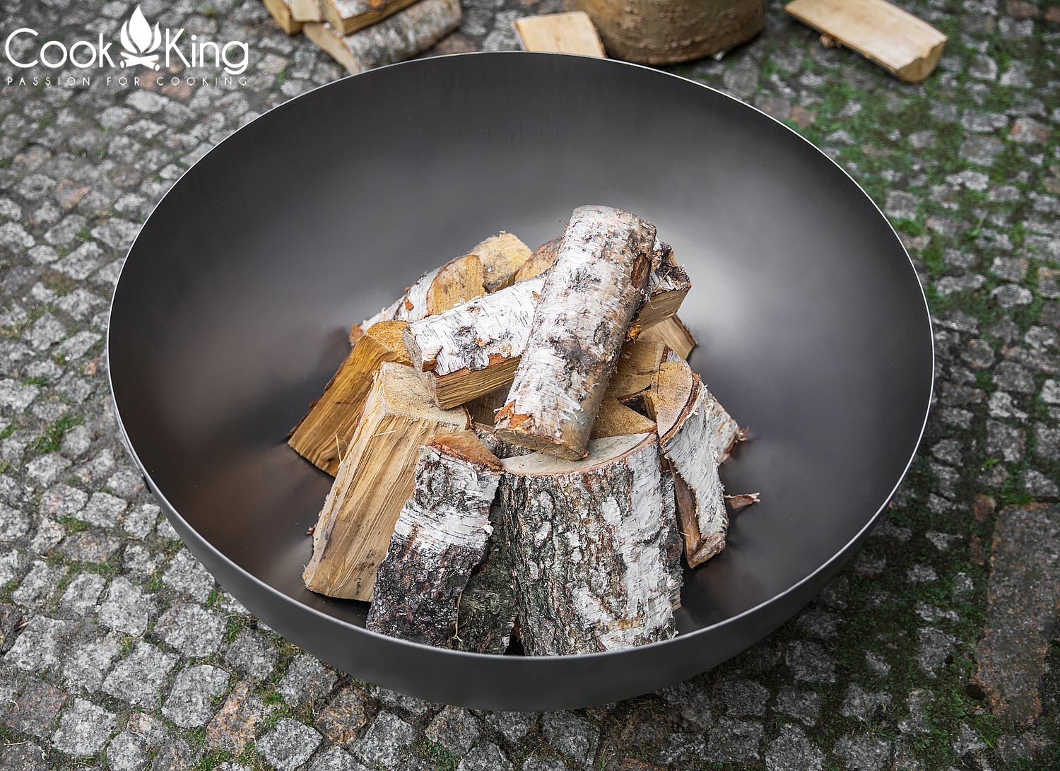 Feuerschale Premium „DALLAS“ Ø 85 cm aus Stahl Feuerstelle für den Garten als Grill oder Wärmequelle