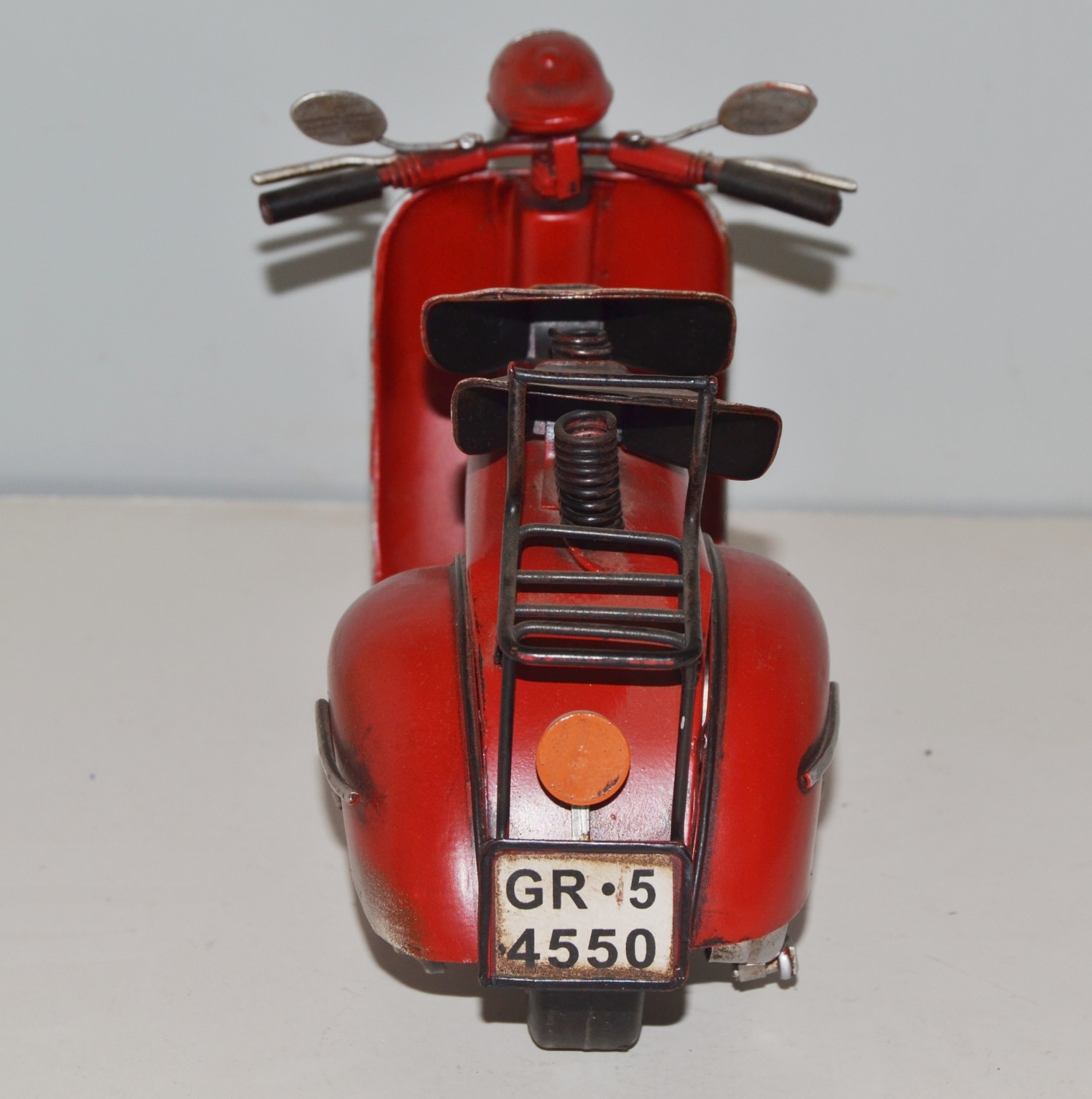 Blechmodell Roller Nostalgie Modellauto Oldtimer Marke Vespa Motorroller Modell aus Blech L 32 cm