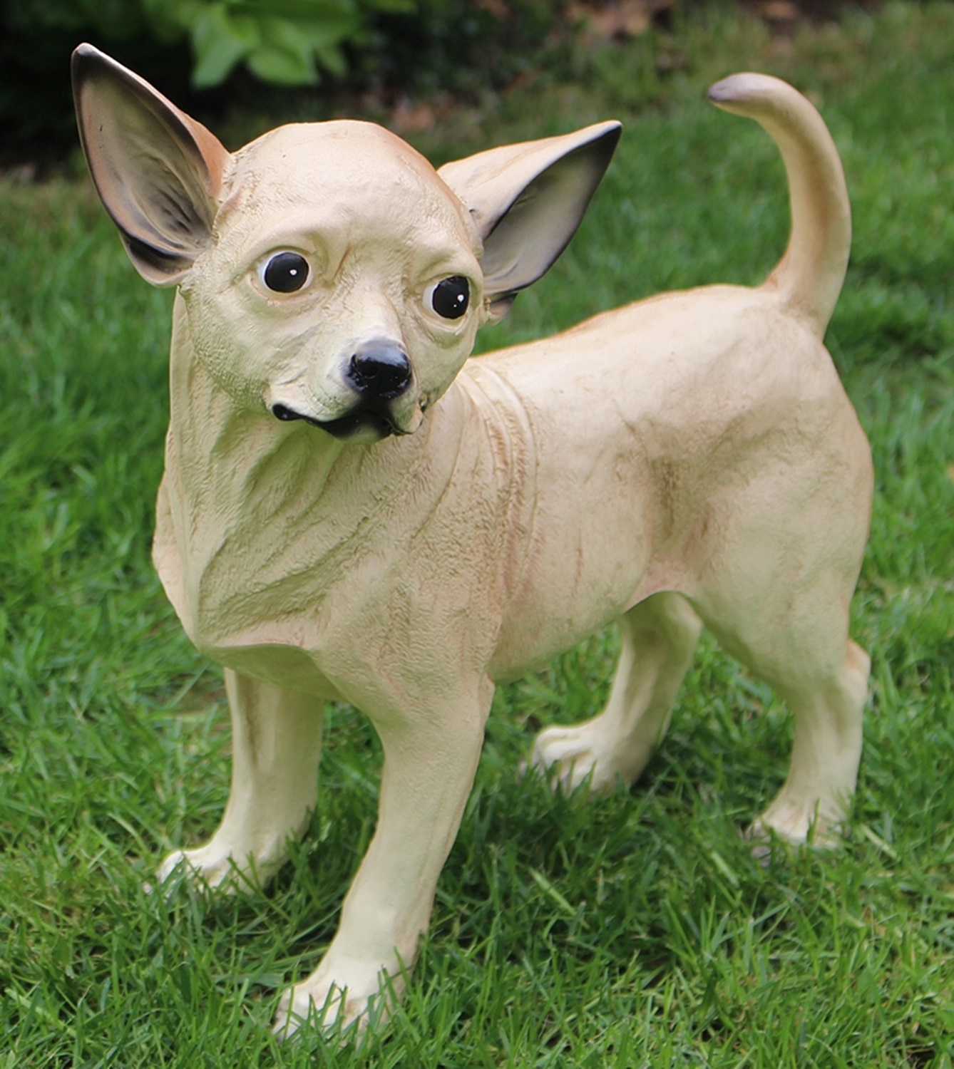 Dekorationsfigur Hund Chihuahua Höhe 34 cm Dekofigur aus Kunstharz