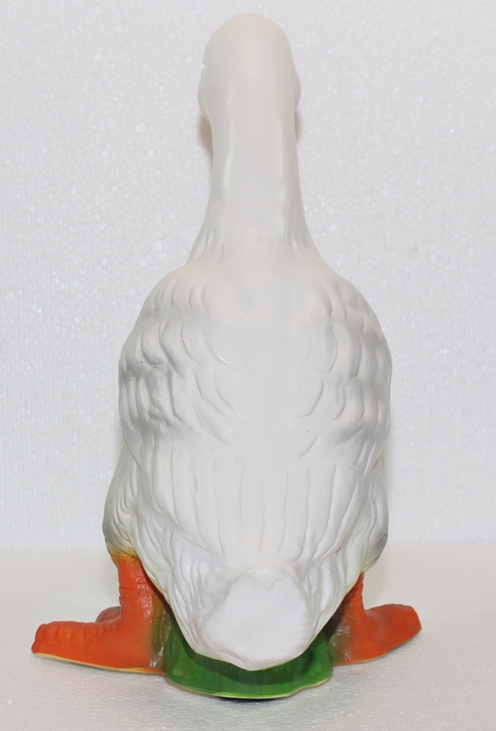 Deko Figur Ente stehend weiß H 30 cm Entenfigur mit Scherz Bewegungsmelder Schnatter Dekofigur