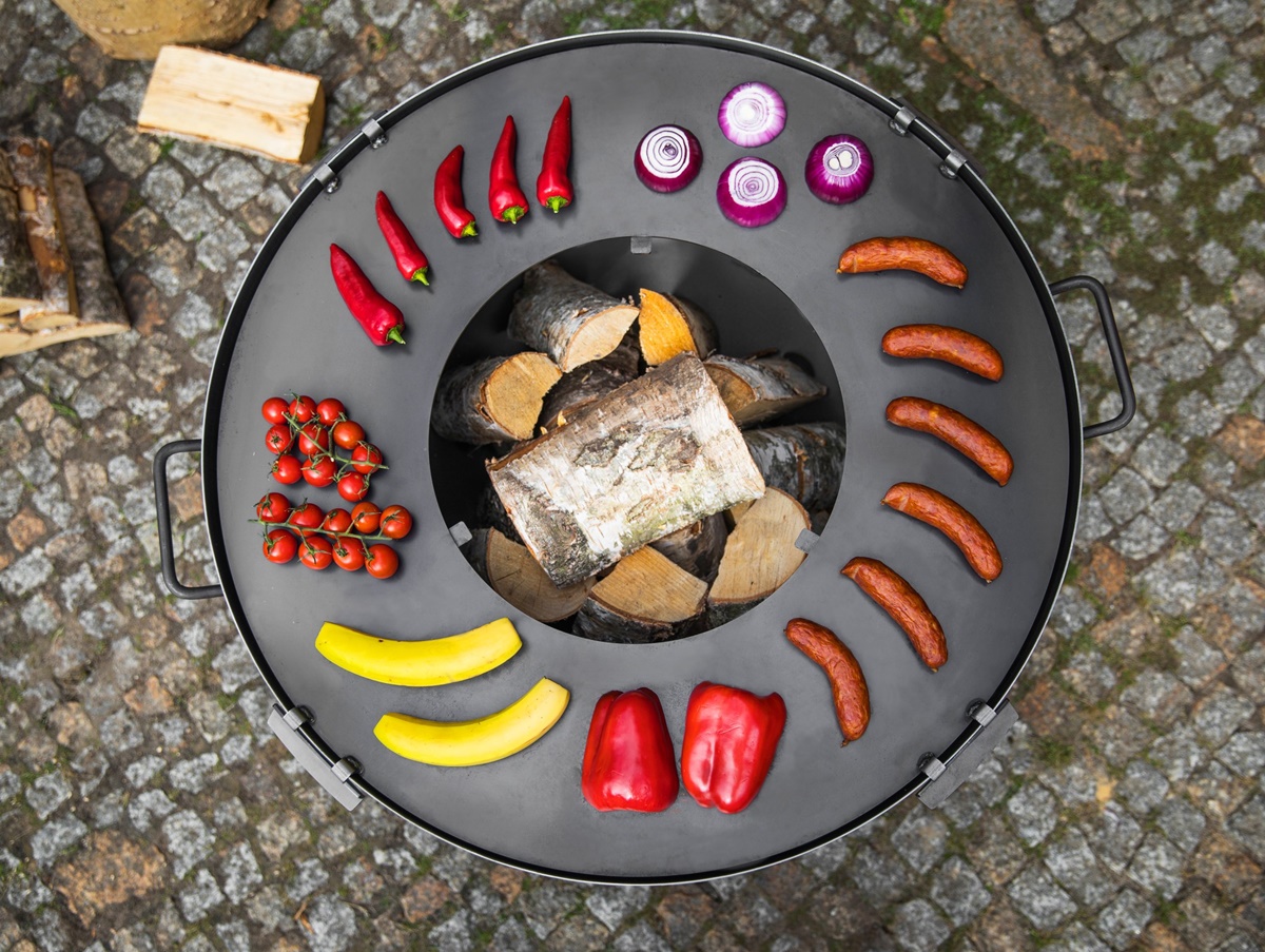 Feuerschale Premium KONGO D 85 cm tiefe Grillschale Feuerstelle für Garten Terrasse aus Naturstahl