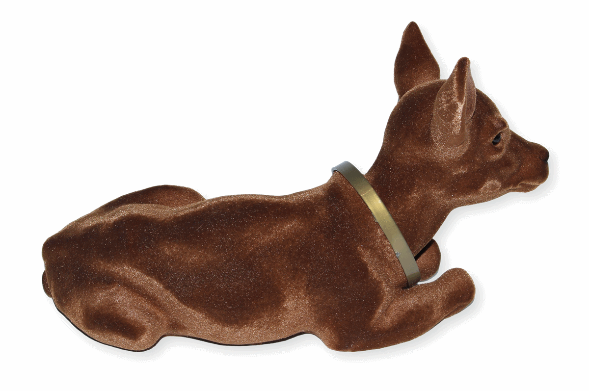 Wackel Figur Reh groß Wackelfigur H 17 cm liegend Dekofigur mit Wackelkopf