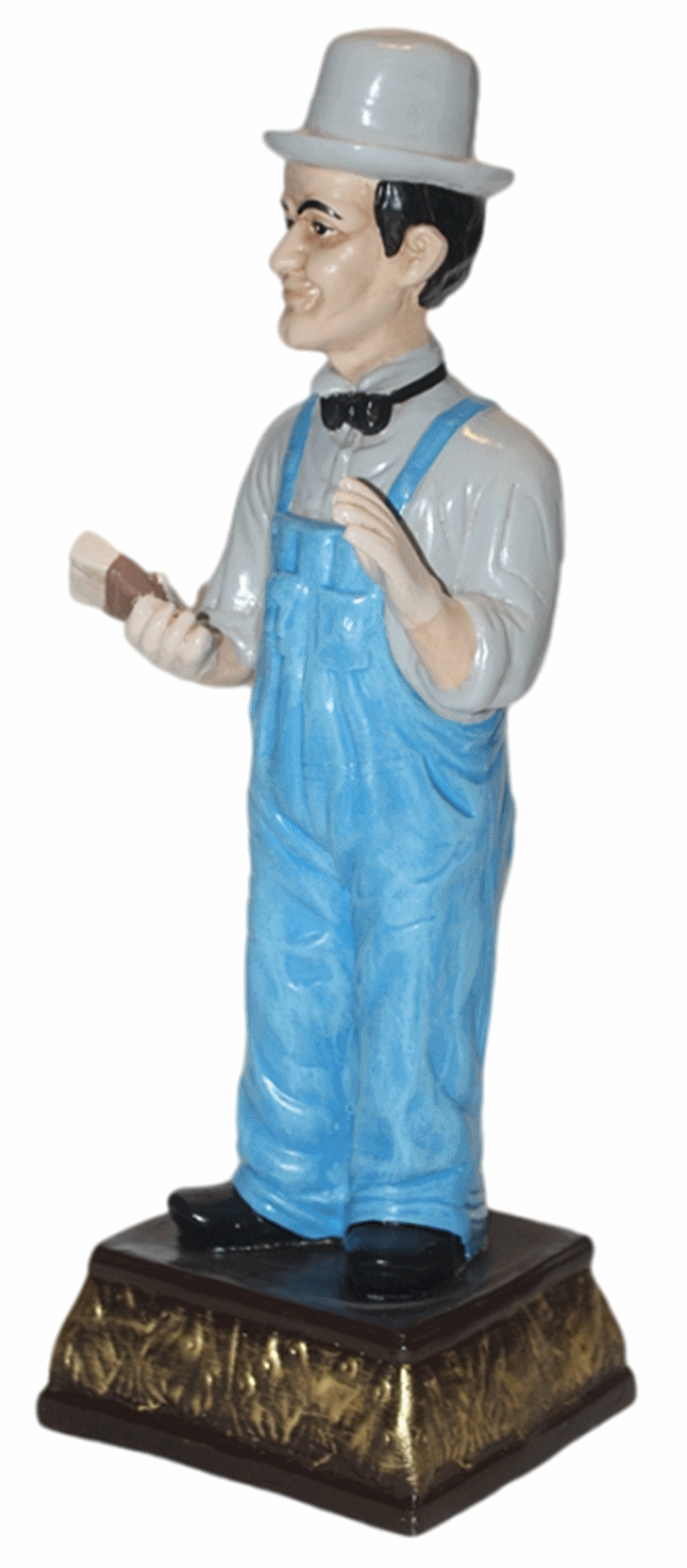Dekorationsfigur Komiker Doof H 47 cm stehend Deko Figur Stan Laurel aus Kunstharz
