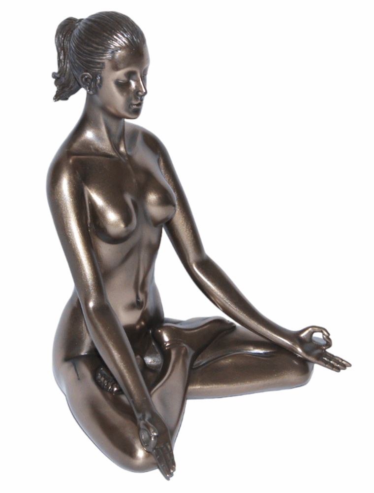 Deko Figur Body Talk Kollektion Yoga Padmasana Lotussitz Frau H 13,5 cm Skulptur Figur