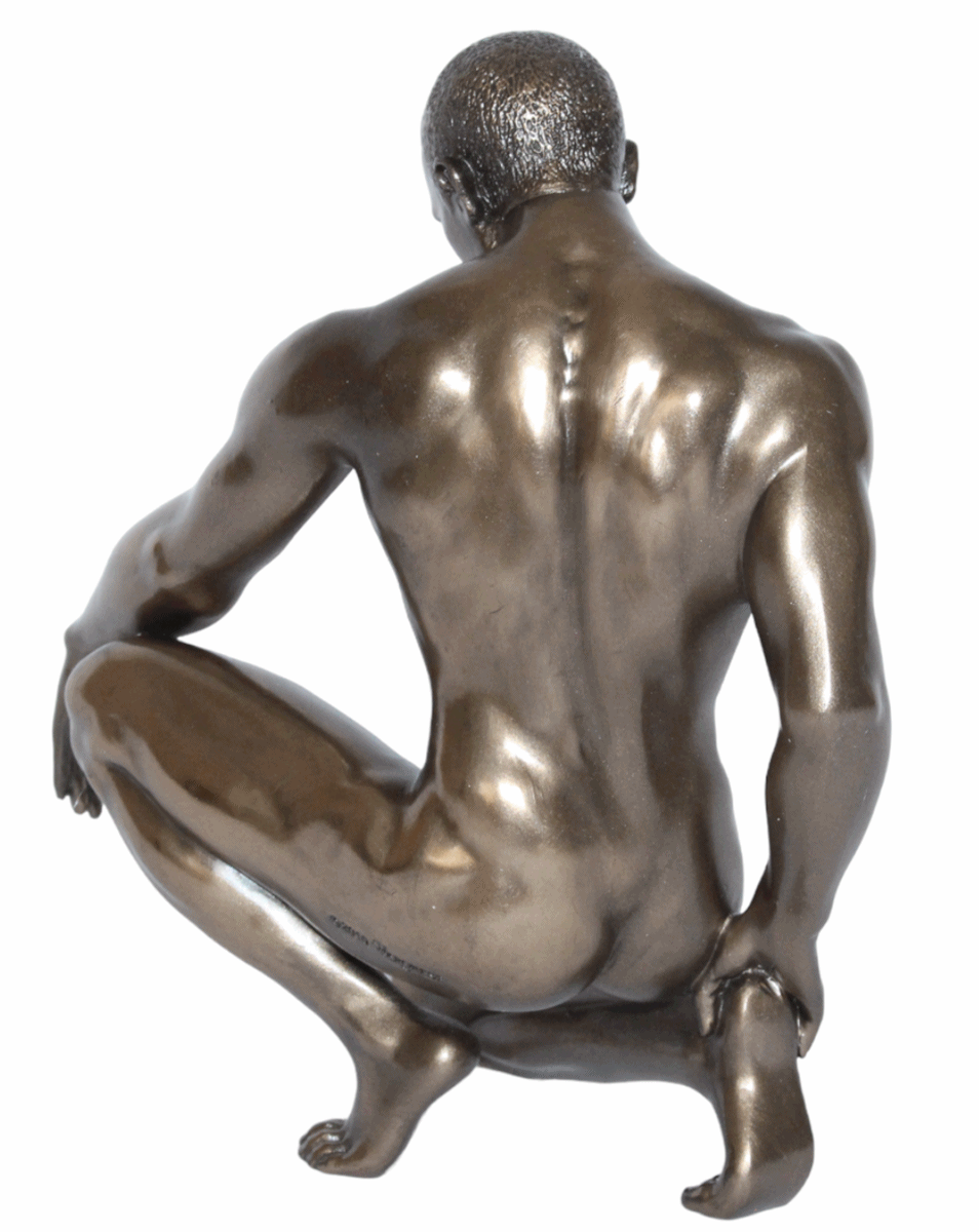Deko Figur Body Talk Kollektion Nackter Mann kniend H 15 cm Bodybuilder Skulptur Figur