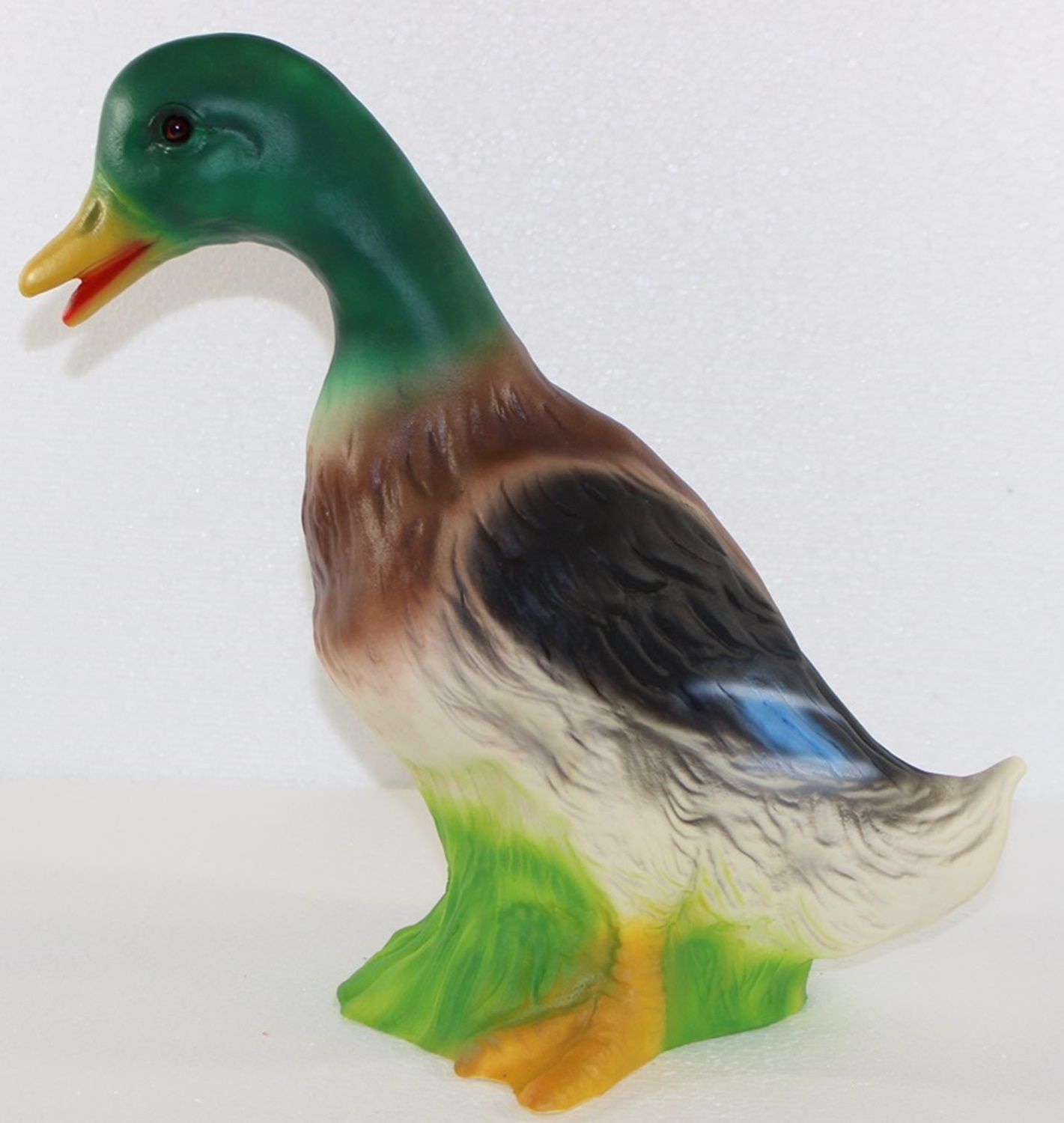 Deko Garten Figur Dekofigur Tierfigur Ente stehend bunt aus Kunststoff Höhe 30 cm