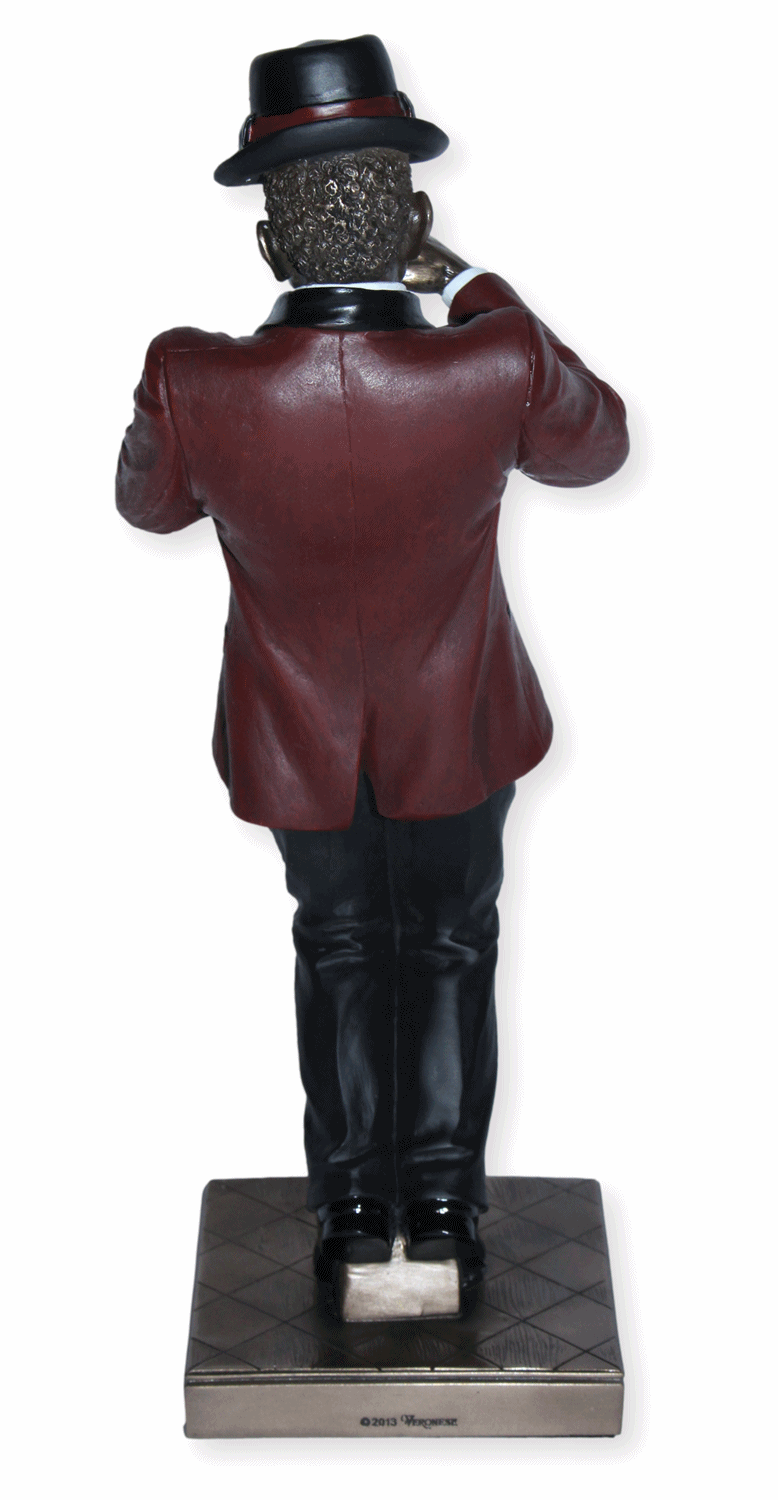 Deko Figur Jazz Musiker Trompeter H 30 cm Jazz Band Dekofigur mit Trompete