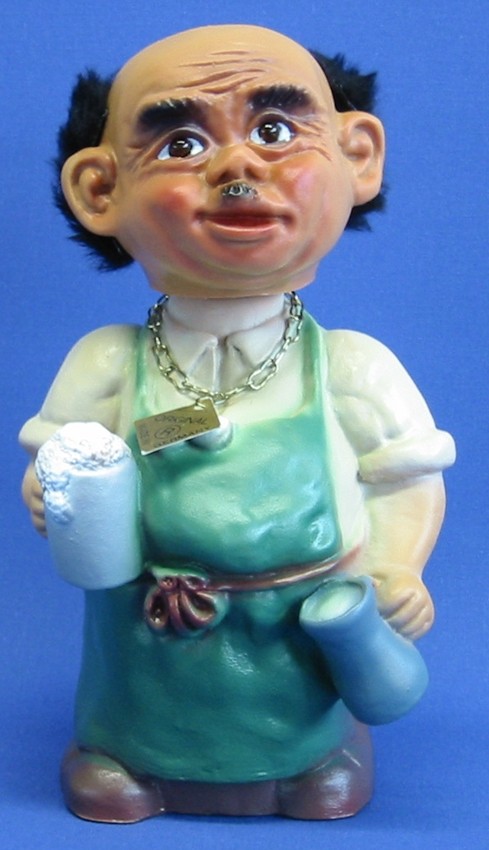 Souvenir Wackel Figur Braumeister klein H 15 cm Wackelfigur Original mit Wackelkopf
