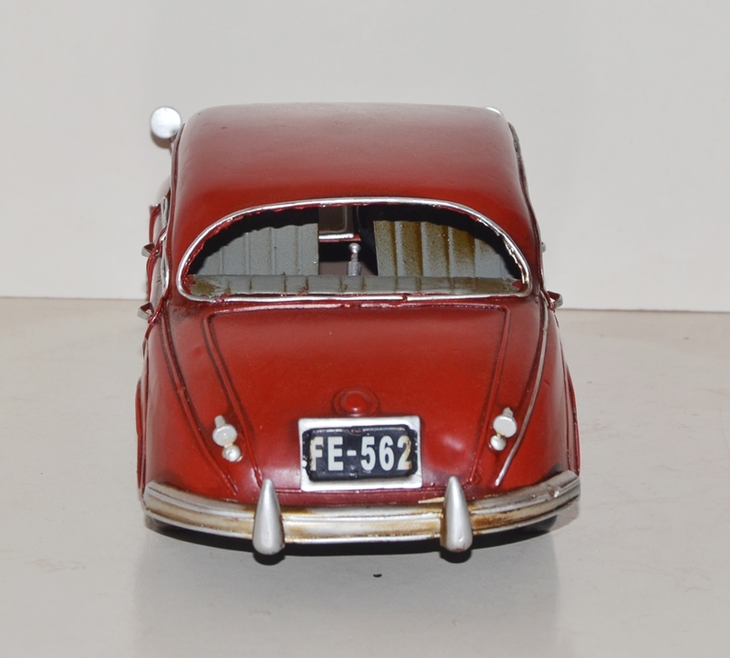 Blechauto Nostalgie Modellauto Jaguar 1959 in rot Oldtimer L 35 cm aus Blech