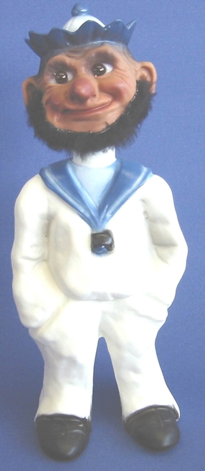 Souvenir Wackel Figur Matrose groß H 26 cm Wackelfigur Original mit Wackelkopf