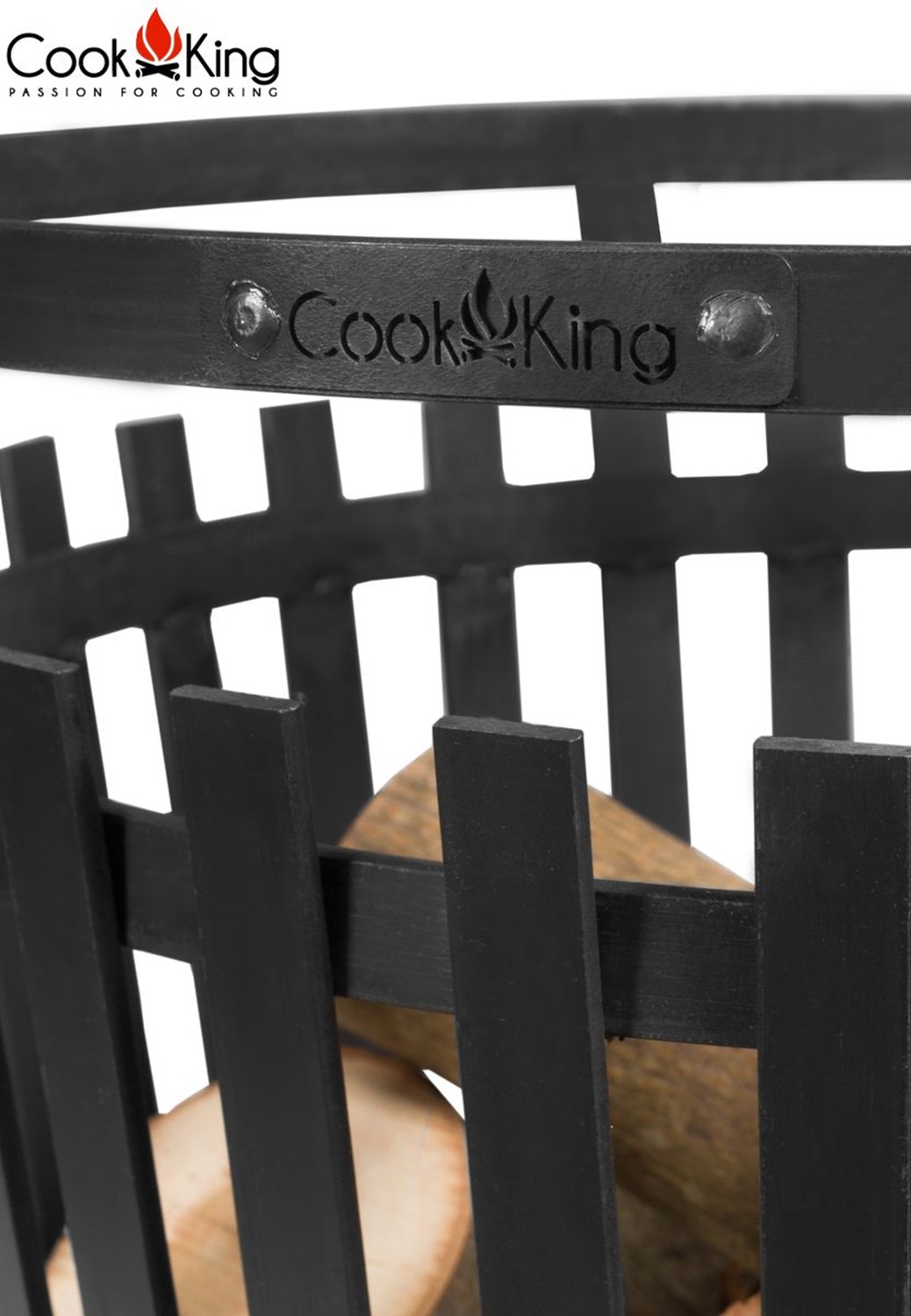 Feuerkorb "Flame" Ø 45 cm Feuerstelle für den Garten aus Stahl Feuersäule als Wärmequelle oder Grill