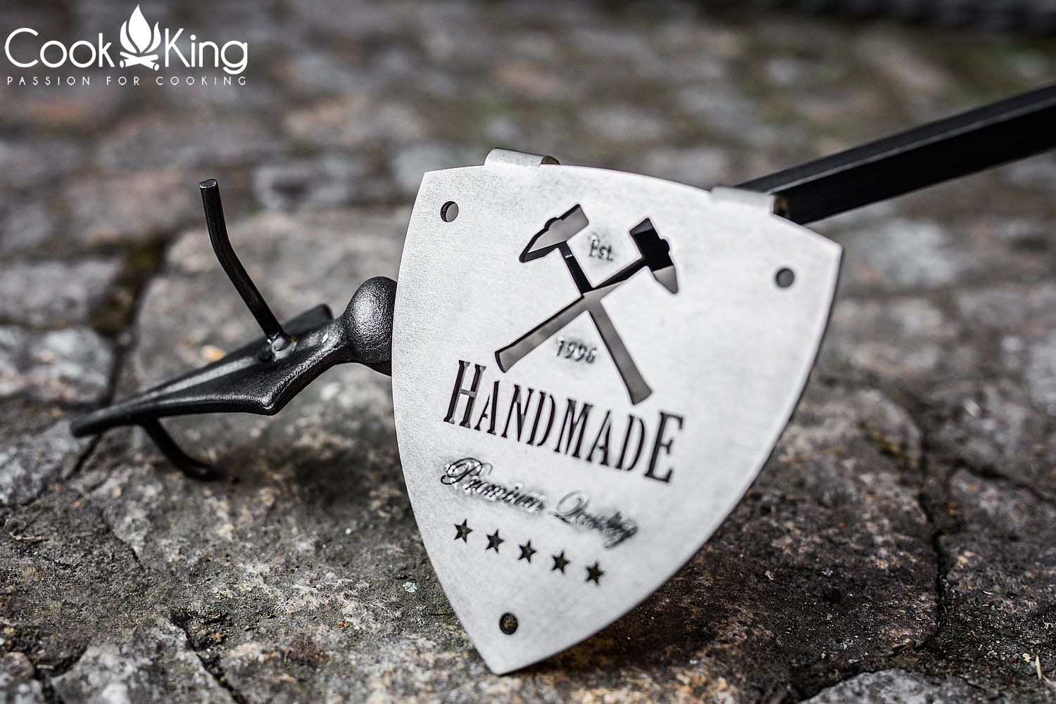 Schürhaken für Feuerschalen aus Stahl Kaminbesteck Aschekratze zum Grillen Glutkratze für den Kamin