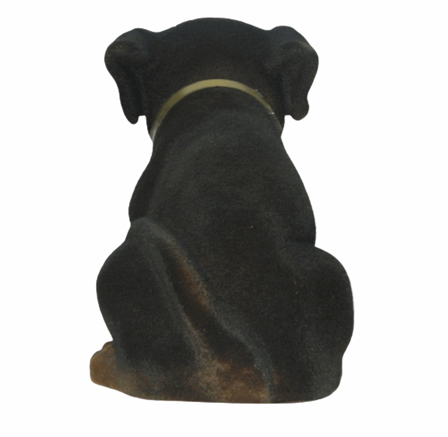 Wackel Figur Hund Rottweiler Wackelfigur H 17 cm braun  groß Dekofigur mit Wackelkopf