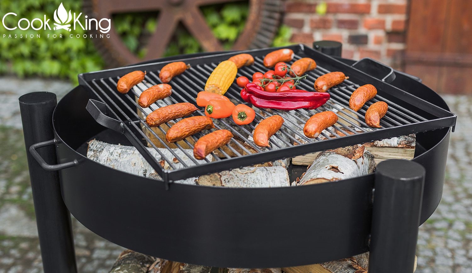 Feuerschale "Montana" Ø 70 cm Feuerstelle für Garten aus Stahl Feuerkorb als Wärmequelle oder Grill