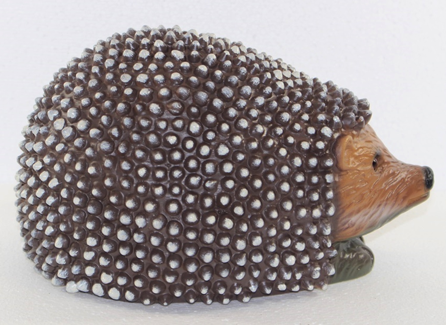 Deko Garten Figur Dekofigur Gartenfigur Tierfigur Igel liegend groß aus Kunststoff Höhe 14 cm