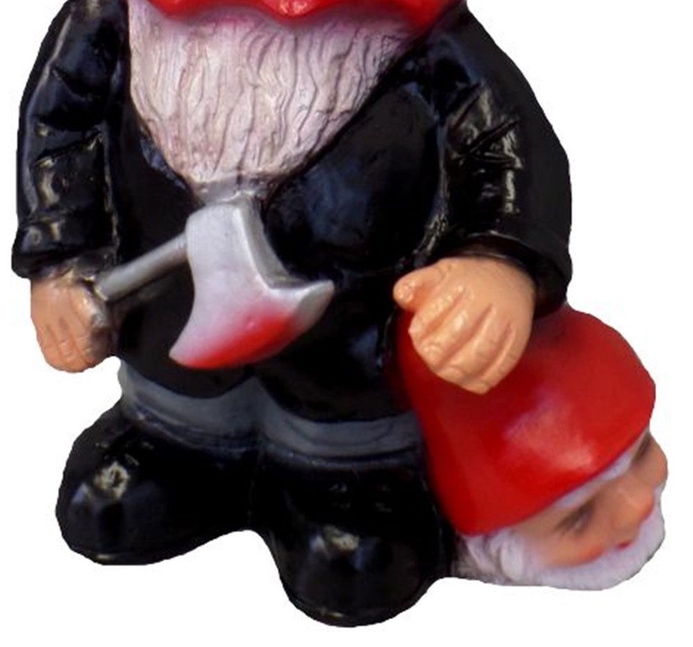 Gartenzwerg Henker Figur Zwerg stehend H 35 cm Deko Zwerg mit Axt Gartenfigur Kunststoff