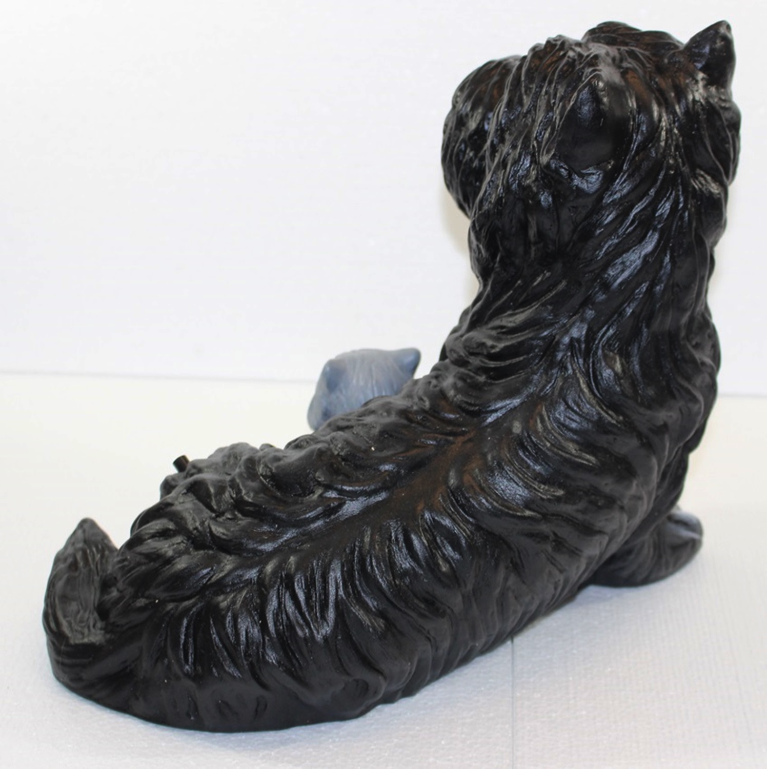 Deko Figur Hund West Terrier schwarz Dekofigur sitzend H 28 cm Hundefigur Bewegungsmelder Wau-wau