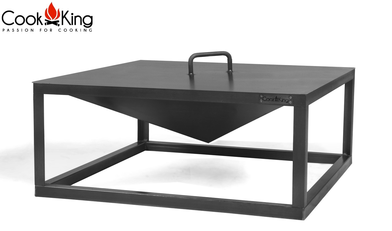 Feuerschale "Square" B 70 cm Feuerstelle für Garten aus Stahl Feuerkorb als Wärmequelle oder Grill