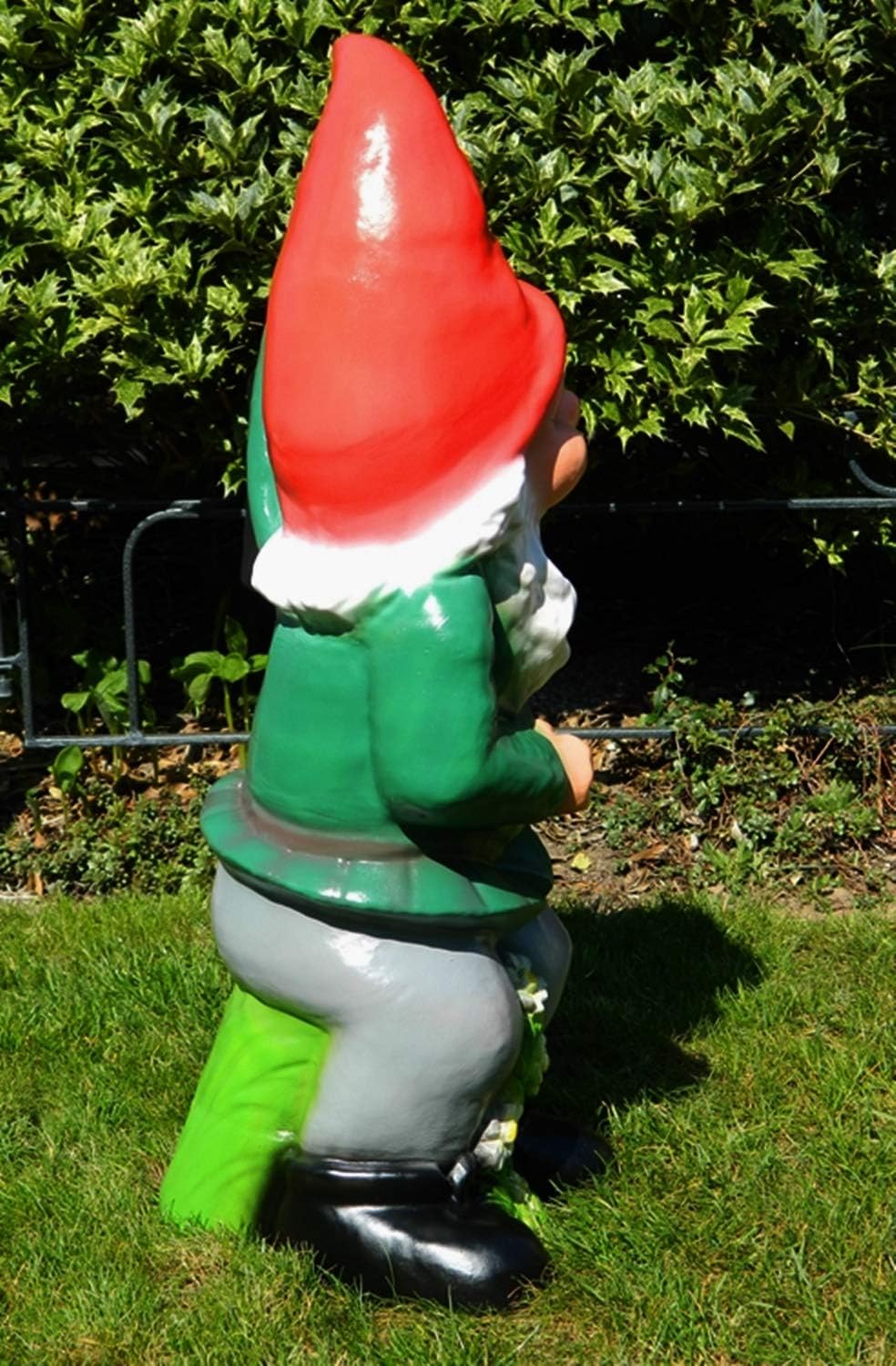 Gartenzwerg Zwerg mit Laterne H 70 cm großer Deko Zwerg Gartenfigur Dekofigur aus Kunststoff