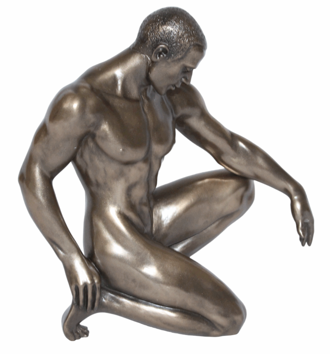 Deko Figur Body Talk Kollektion Nackter Mann kniend H 15 cm Bodybuilder Skulptur Figur