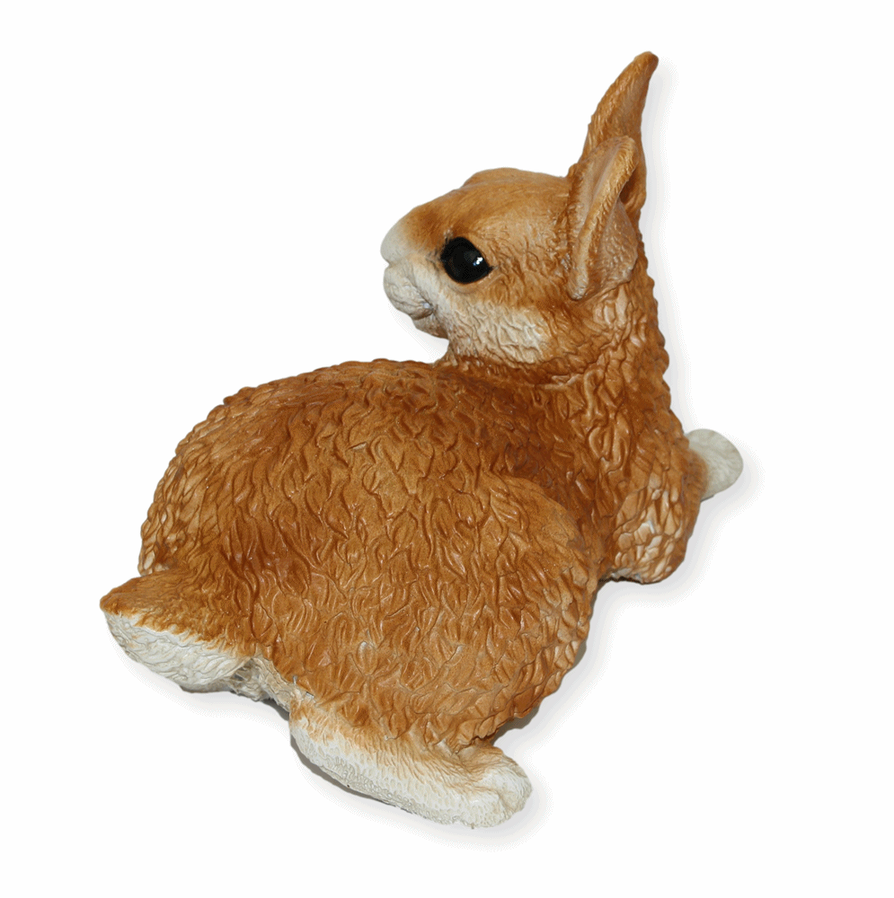 Deko Figur Hase liegend Kollektion Castagna aus Resin/ Kunststein H 16 cm Tierfigur