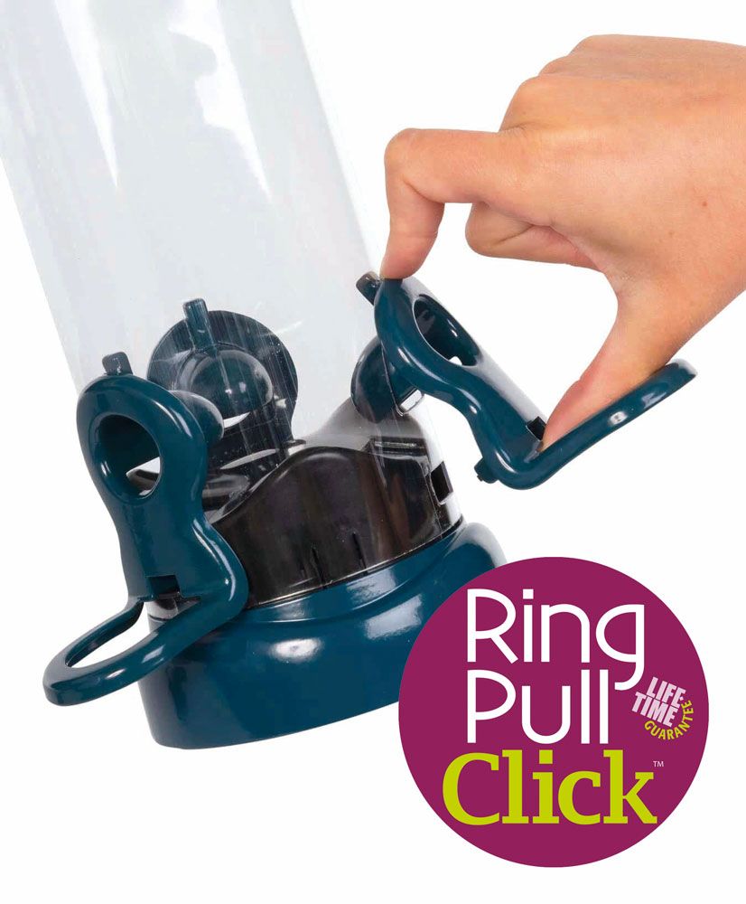 Naturschutzprodukt Futtersäule Flo Festival maxi - Blau/ Petrol Vogelprodukt H 77 cm Inhalt 3,4 l