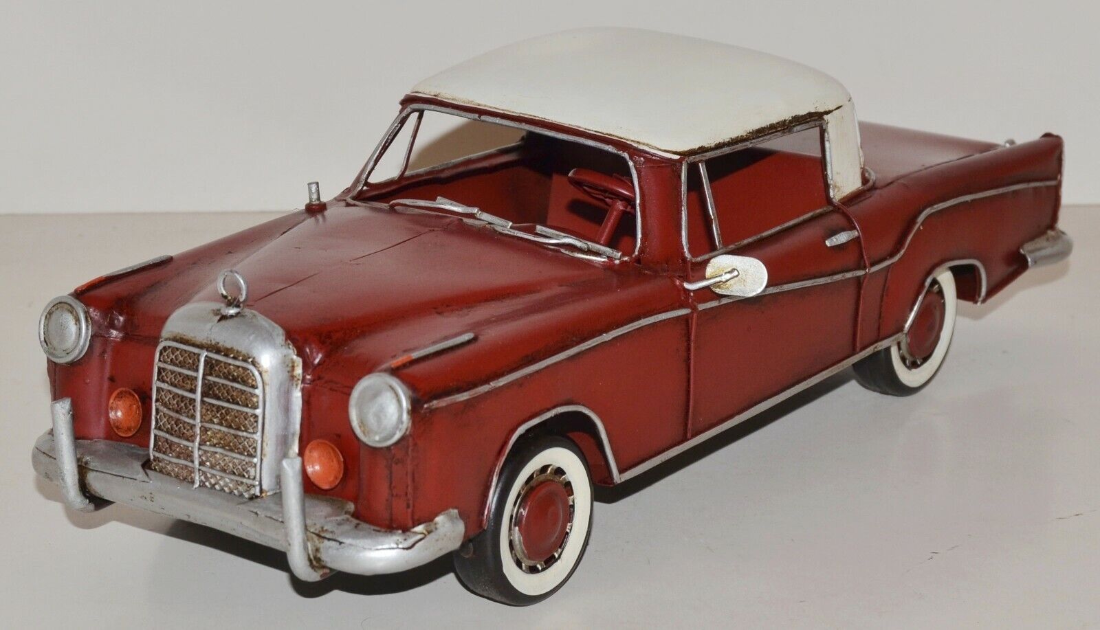 Blechauto Nostalgie Modellauto Oldtimer Mercedes-Benz 220 SE Coupe aus Blech L 34 cm