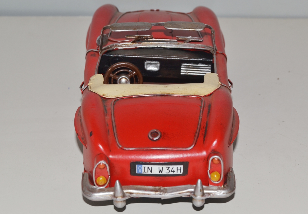 Blechauto Nostalgie Modellauto Oldtimer Mercedes-Benz 190 SL Cabrio aus Blech L 30 cm