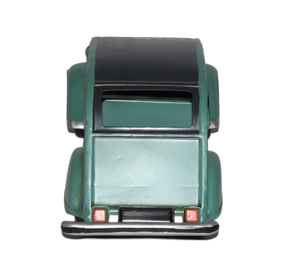 Blechauto Nostalgie Modellauto Oldtimer Citroen 2CV Ente in grün aus Blech L 33 cm